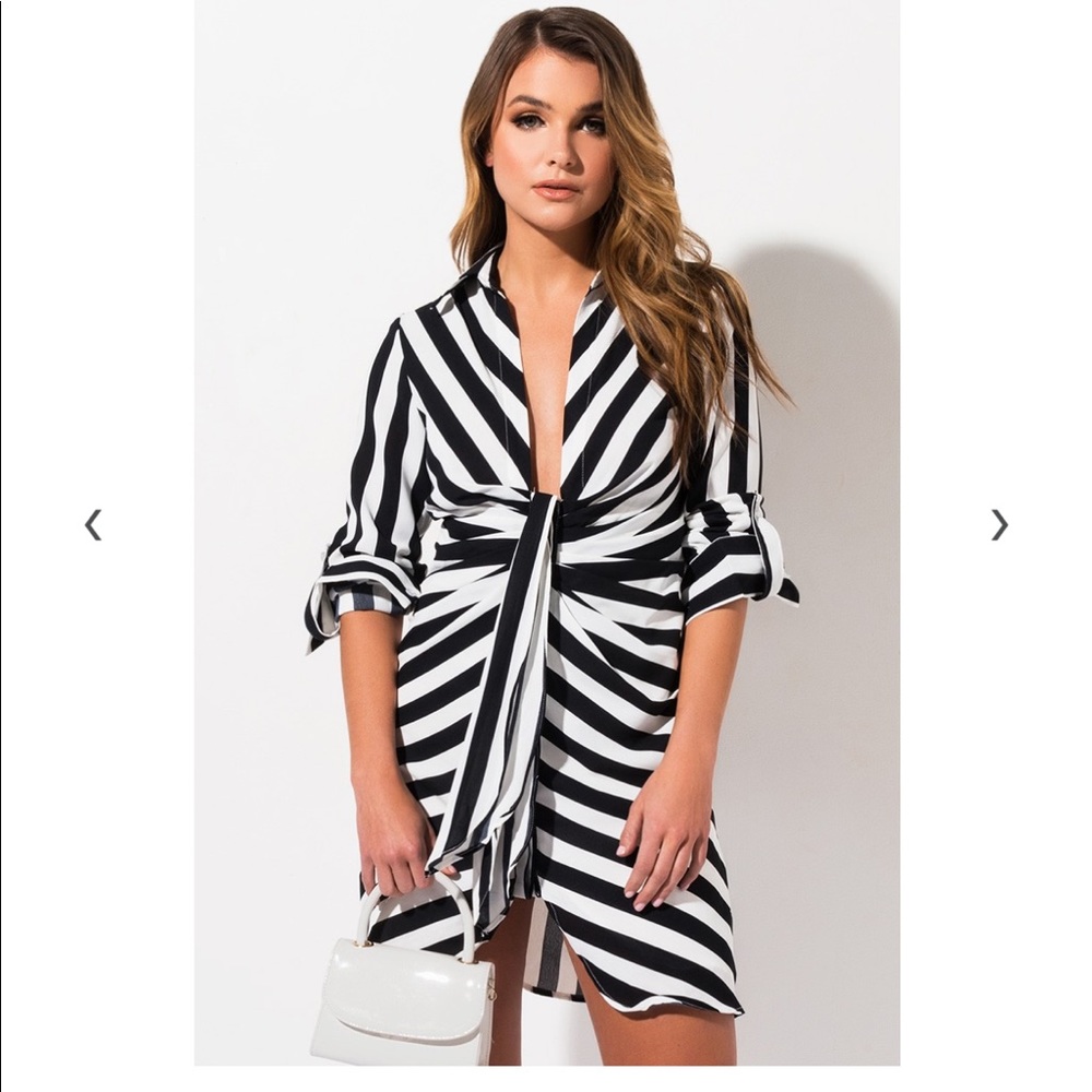 Striped shirt dress